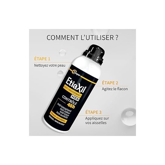 Etiaxil Déodorant Men Anti-Transpirant Contrôle 48H Aérosol 150 ml