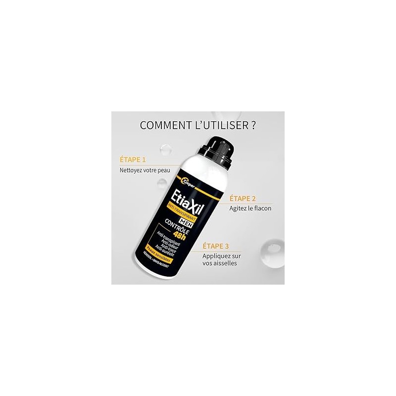 Etiaxil Déodorant Men Anti-Transpirant Contrôle 48H Aérosol 150 ml