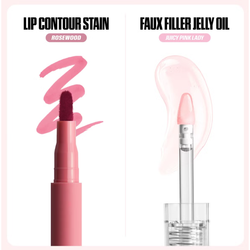 HUDA BEAUTY Kiss Me Rosy Pink Lip Duo