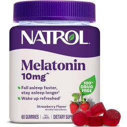 Natrol Melatonin10mg Force maximale Fraise, 60 Gommes
