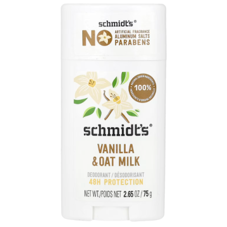 Schmidt's Déodorant Naturel en Stick Vanille et lait d'avoine