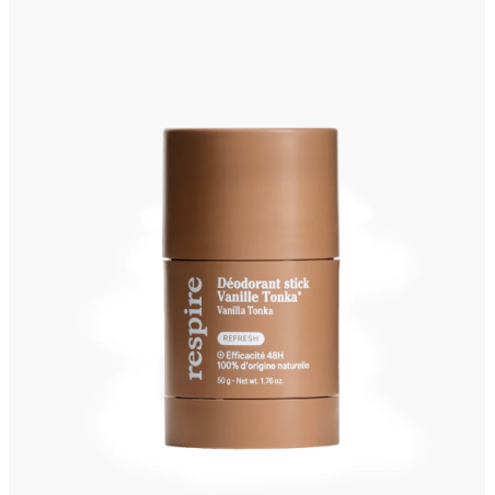 Respire Déodorant stick Vanille Tonka Efficacité 48h