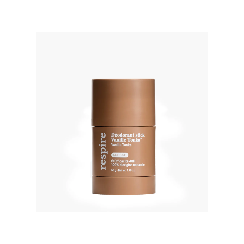 Respire Déodorant stick Vanille Tonka Efficacité 48h