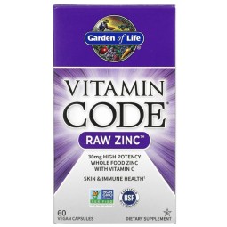 Garden of Life, Vitamin Code RAW Zinc 60 Vegan Capsules
