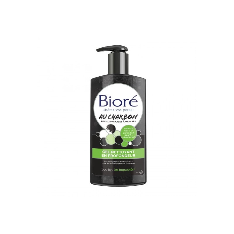 BIORE Carrefour Gel nettoyant au charbon