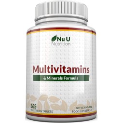 Nu U Nutrition Multivitamins & Minerals Formula | 24 Vitamines et Minérau
